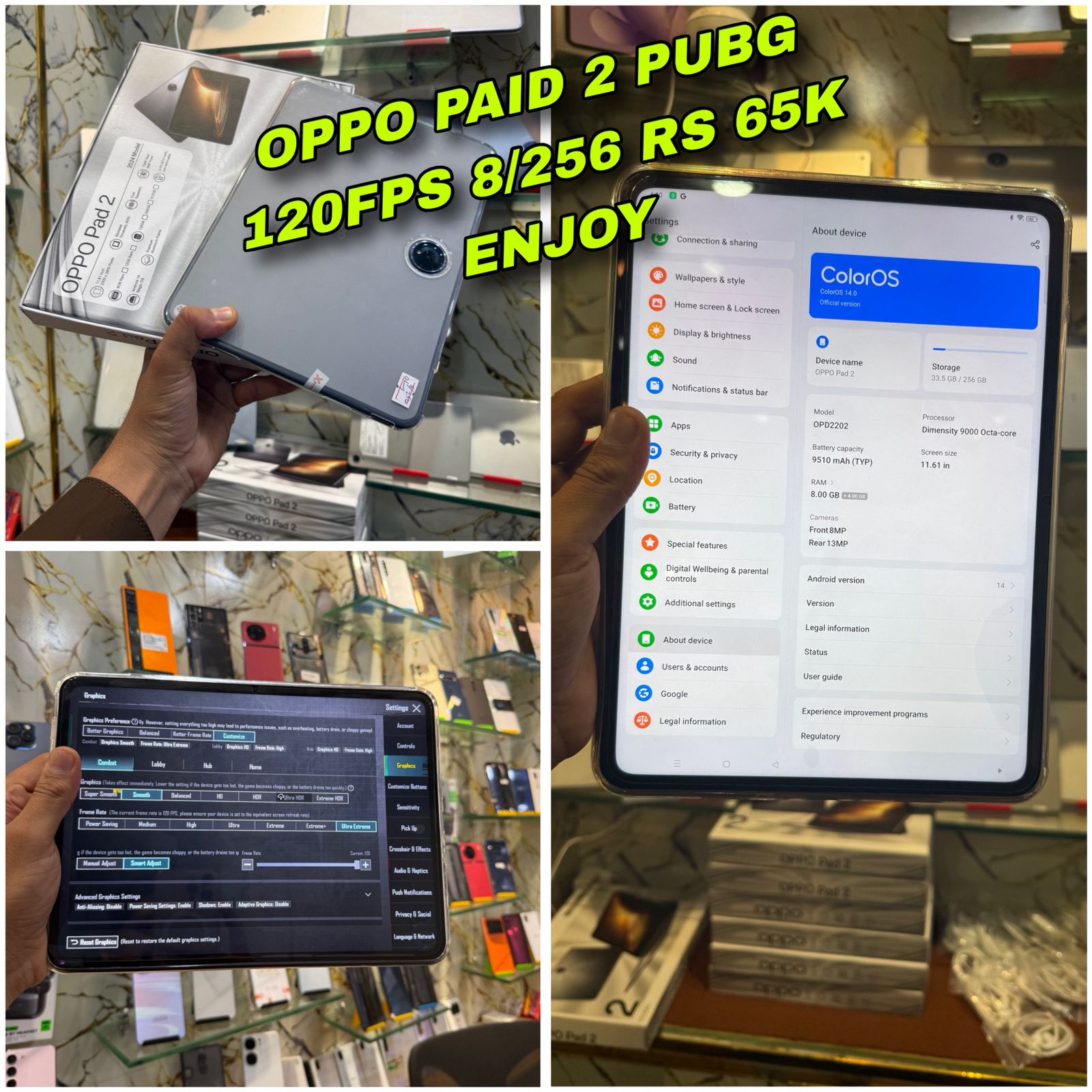 OPPO Pad 2 – 8GB RAM / 256GB Storage – Full Box