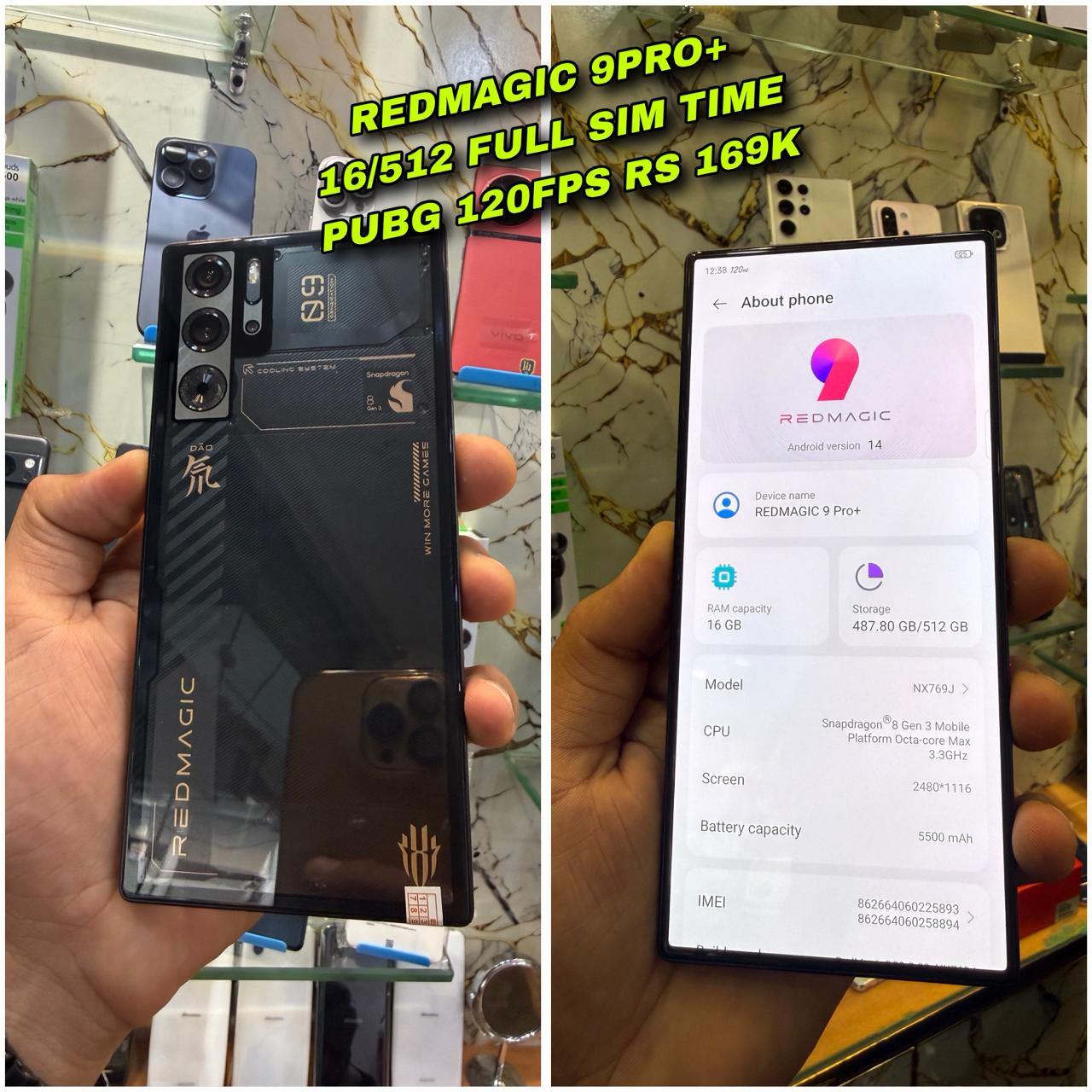 Redmagic 9 Pro Plus 16GB / 512GB (PUBG 120FPS Non-Drop 🔥)